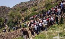 شاهد بالفيديو تشيع مهيب لجثمان الشهيد عبدالله الاغبري 