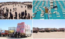 قافلة نقدية وعينية بمائة مليون ريال من أبناء محافظة ذمار دعما للمرابطين في الجبهات.