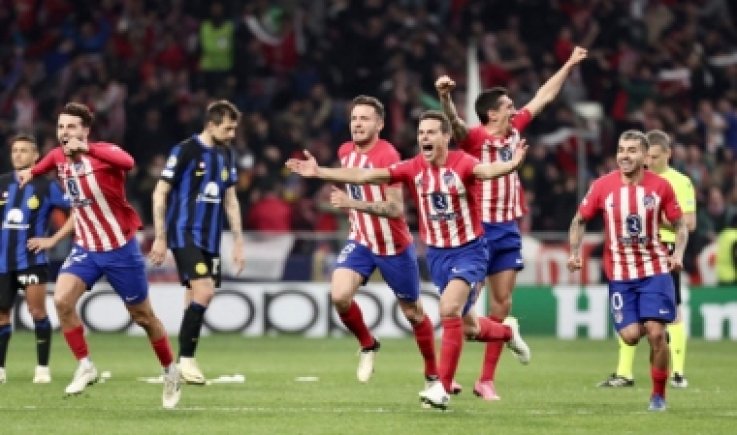 أتلتيكو مدريد يقصي إنتر ميلان بركلات الترجيح ويبلغ ربع نهائي "أبطال أوروبا"
