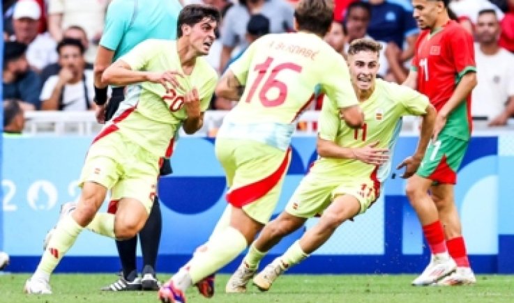 إسبانيا تتأهل لهائي أولمبياد باريس لكرة القدم بفوزها على المغرب 2-1