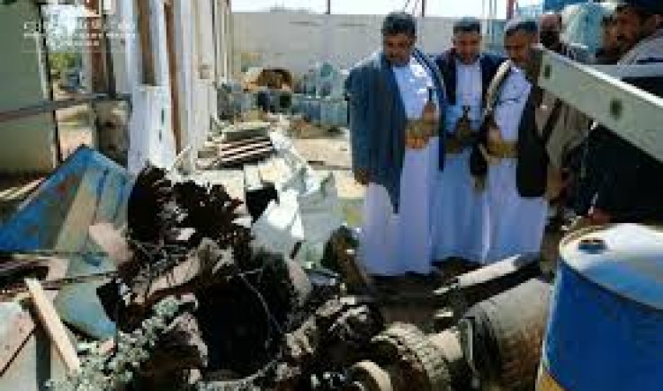 محمد علي الحوثي يطلع على أضرار العدوان الأمريكي السعودي بمحطة كهرباء صعدة