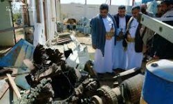 محمد علي الحوثي يطلع على أضرار العدوان الأمريكي السعودي بمحطة كهرباء صعدة