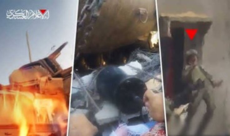 "القسام" تعرض مشاهداً من استهداف جنود وآليات العدو الصهيوني شرق مدينة غزة