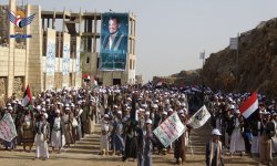عرض شعبي لقوات التعبئة في مديرية المفتاح بحجة