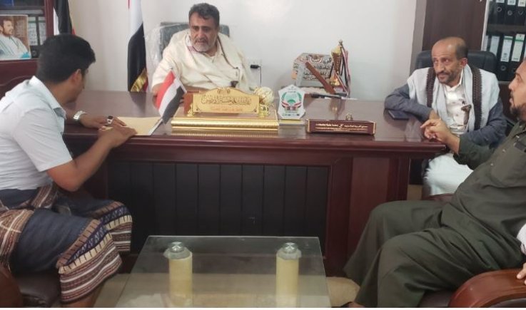 المحافظ إدريس يلتقي إدارة نادي شباب البيضاء الرياضي