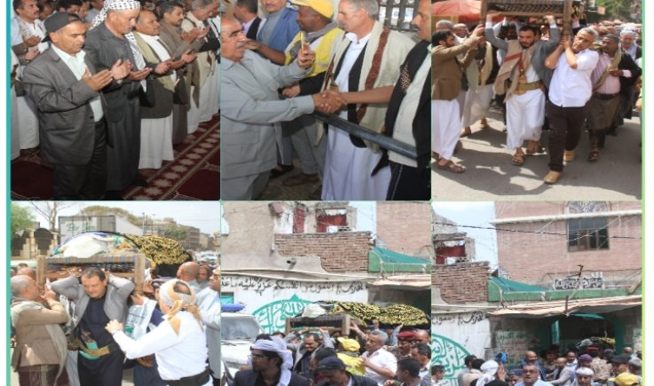 تشييع جثمان فقيد الوطن والقوات المسلحة العقيد عدنان حمزة بصنعاء