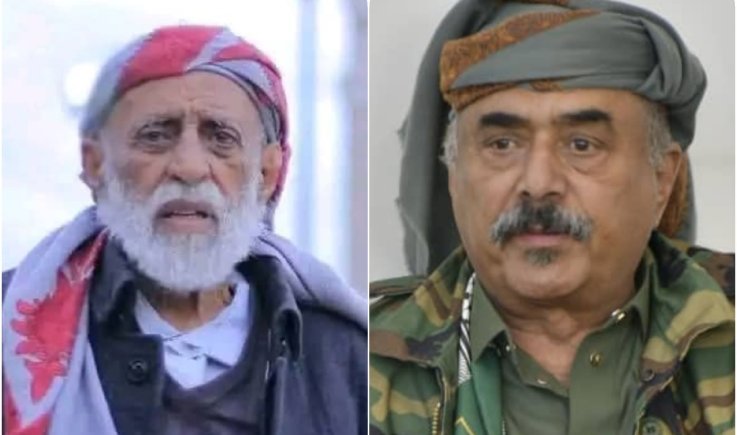 محافظ شبوة اللواء العولقي يعزي في وفاة الشيخ عبده حبيش شيخ مشايخ سفيان 