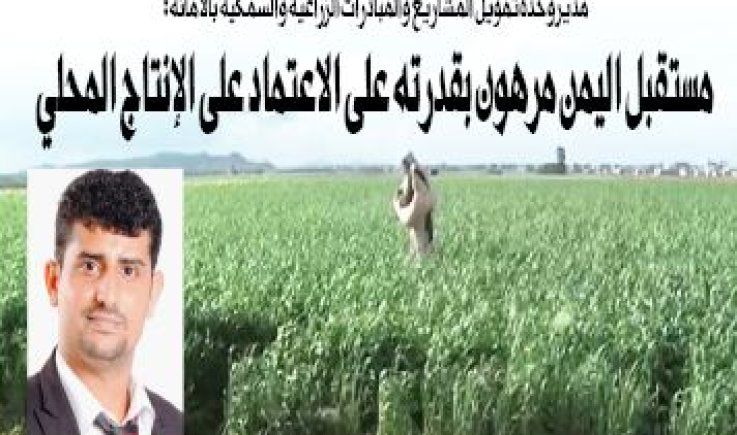 مدير وحدة تمويل المشاريع والمبادرات الزراعية والسمكية بالأمانة: مستقبل اليمن مرهون بقدرته على الاعتماد على الإنتاج المحلي